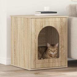 Maison pour chat 53 x 52 x 62 cm Bois d'ing&eacute;nierie