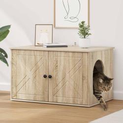 Maison pour chat 85 x 55 x 50,5 cm Bois d'ing&eacute;nierie