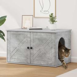 Maison pour chat B&eacute;ton 85 x 55 x 50 cm Bois d'ing&eacute;nierie