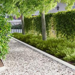 Bordure de Pelouse 20 pcs 103 x 10 cm Acier Blanc