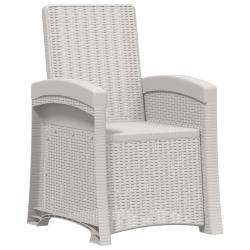 Chaise de inclinable imitant le rotin Blanc PP