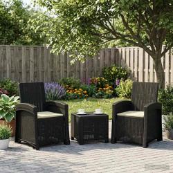 Chaise de inclinable imitant le rotin 2 pcs PP