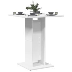 Table de bistro Blanc 60x60x75 cm Bois d'ing&eacute;nierie