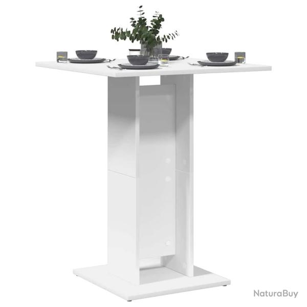 Table de bistro Blanc 60x60x75 cm Bois d'ing�nierie