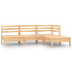 Salon de 4 pcs bois massif de pin