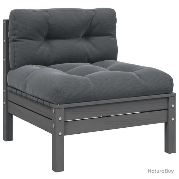 Canap� central de avec coussins anthracite Gris Pin