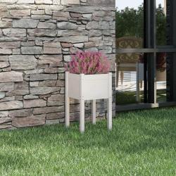 Jardini&egrave;re d'ext&eacute;rieur Blanc 40x40x70 cm Bois de pin massif
