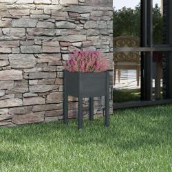 Jardini&egrave;re d'ext&eacute;rieur Gris 40x40x70 cm Bois de pin massif