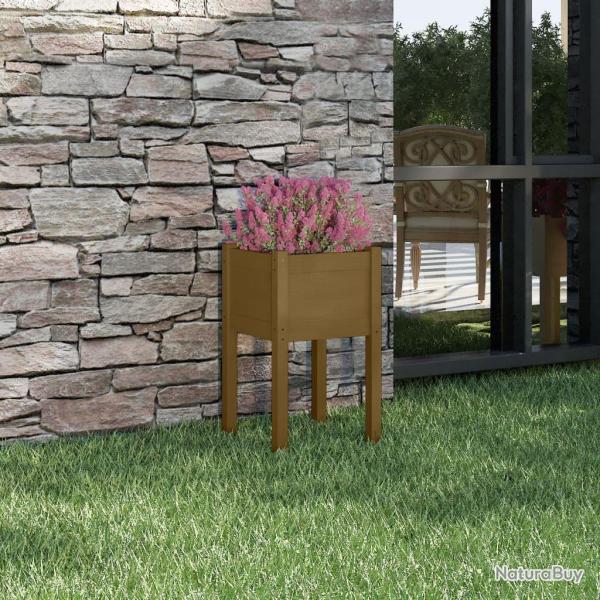 Jardini�re d'ext�rieur Marron miel 40x40x70 cm Pin massif