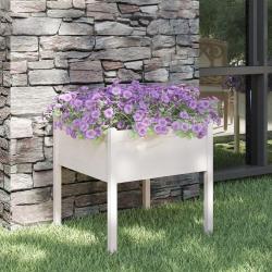 Jardini&egrave;re blanc 70x70x70 cm bois de pin massif