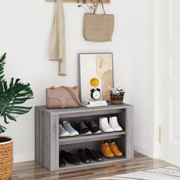 �tag�re � chaussures gris 75x35x45 cm Bois d'ing�nierie