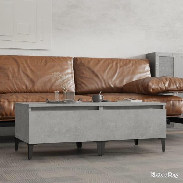 Tables d'appoint 2 pcs Gris b�ton 50x46x35 cm Bois d'ing�nierie