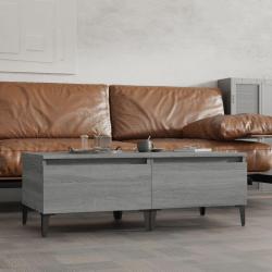 Tables d'appoint 2 pcs gris 50x46x35 cm Bois ing&eacute;nierie