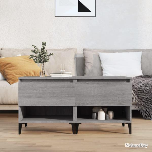 Tables d'appoint 2 pcs gris 50x46x50 cm Bois ing�nierie