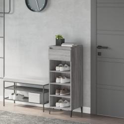 &Eacute;tag&egrave;re &agrave; chaussures gris 40x36x105 cm Bois ing&eacute;nierie