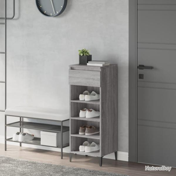�tag�re � chaussures gris 40x36x105 cm Bois ing�nierie