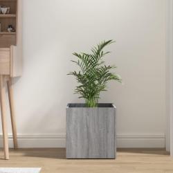 Jardini&egrave;re gris 40x40x40 cm Bois d'ing&eacute;nierie