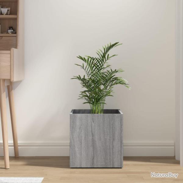Jardini�re gris 40x40x40 cm Bois d'ing�nierie