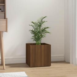 Jardini&egrave;re Ch&ecirc;ne marron 40x40x40 cm Bois d'ing&eacute;nierie