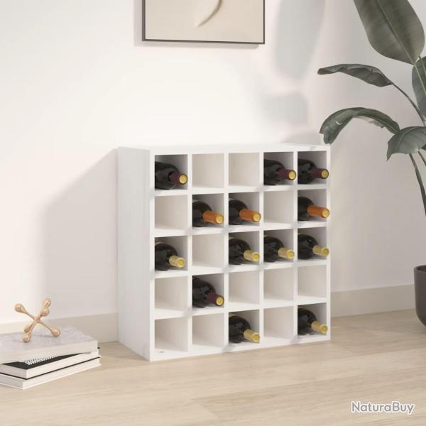 Cave � vin Blanc 56x25x56 cm Bois massif Pin