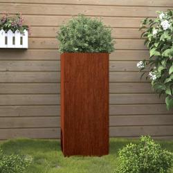 Jardini&egrave;re 32x29x75 cm acier corten