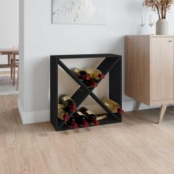 Armoire &agrave; vin Noir 62x25x62 cm Bois de pin massif