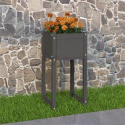 Jardini&egrave;re Gris 40x40x81 cm Bois massif de pin