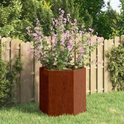 Jardini&egrave;re Rouill&eacute; 40x40x45 cm Acier corten