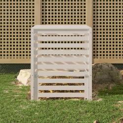Composteur Blanc 82,5x82,5x99,5 cm Bois massif de pin