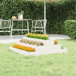 Jardini&egrave;re Blanc 80x80x27 cm Bois massif de pin