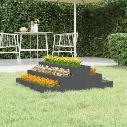 Jardini&egrave;re Gris 80x80x27 cm Bois massif de pin
