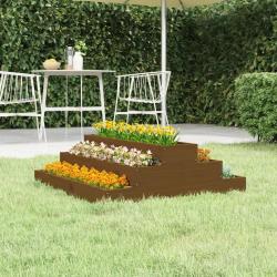 Jardini&egrave;re Marron miel 80x80x27 cm Bois massif de pin