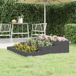 Jardini&egrave;re Gris 107x107x27 cm Bois massif de pin