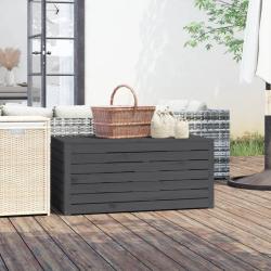 Bo&icirc;te de gris 101x50,5x46,5 cm bois massif de pin