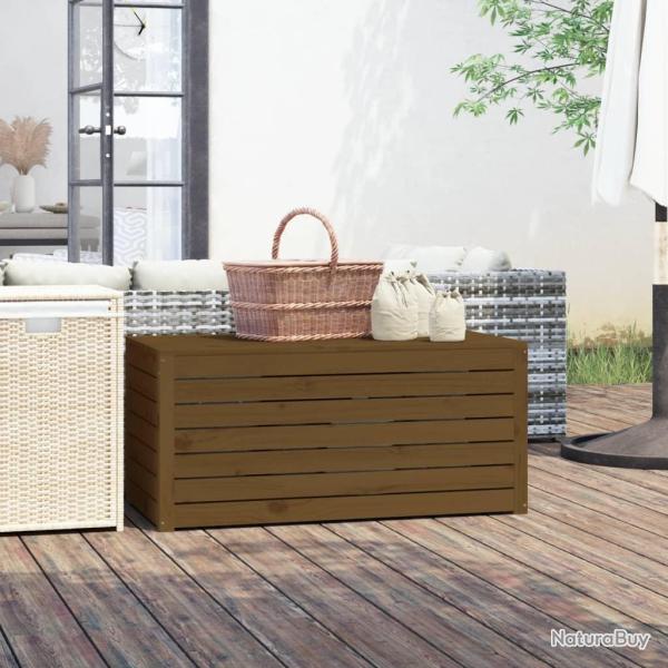 Bo�te de marron miel 101x50,5x46,5 cm bois massif de pin