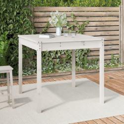 Table de blanc 82,5x82,5x76 cm bois massif de pin