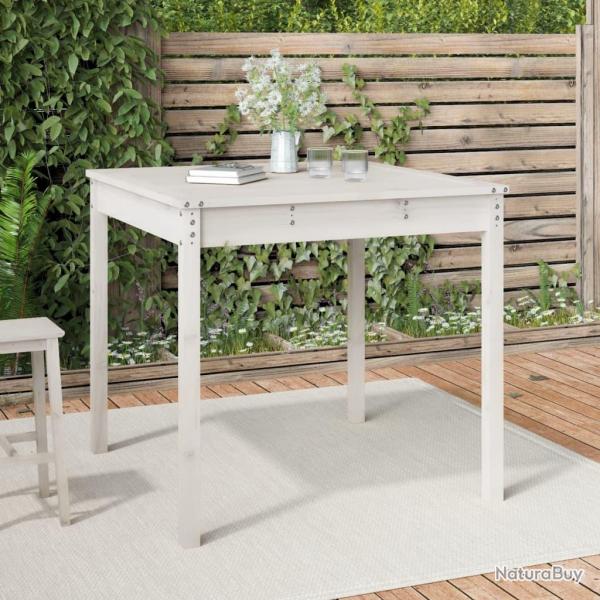Table de blanc 82,5x82,5x76 cm bois massif de pin