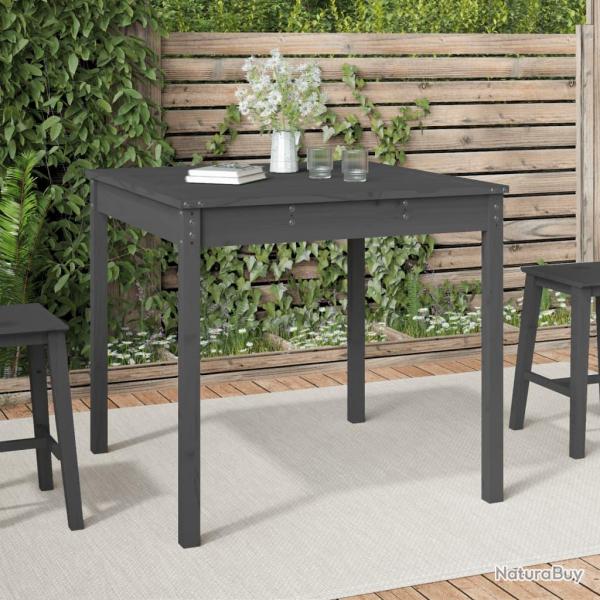 Table de gris 82,5x82,5x76 cm bois massif de pin