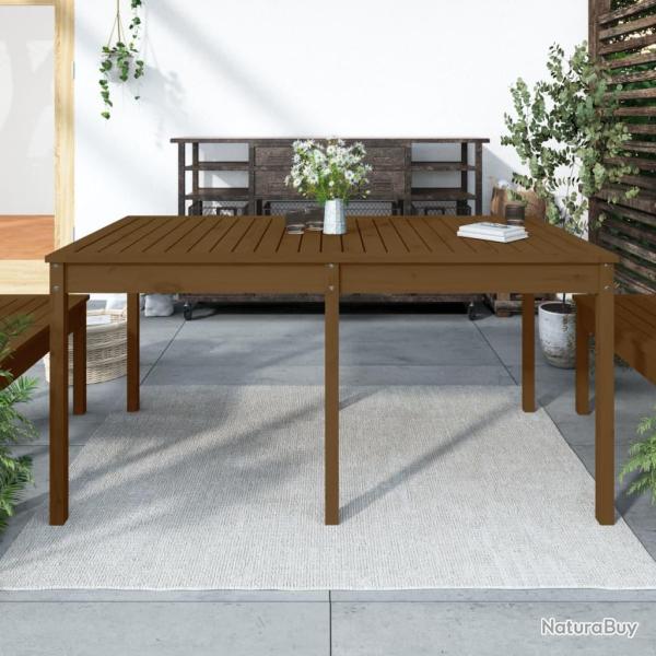Table de marron miel 159,5x82,5x76 cm bois massif de pin