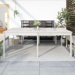 Table de blanc 203,5x100x76 cm bois massif de pin