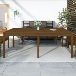Table de marron miel 203,5x100x76 cm bois massif de pin