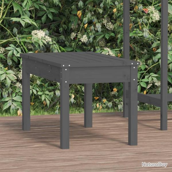 Banc de gris 80x44x45 cm bois massif de pin