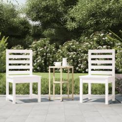 Chaises de lot de 2 blanc 50x48x91,5 cm bois massif pin