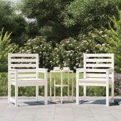 Chaises de lot de 2 blanc 60x48x91 cm bois massif de pin