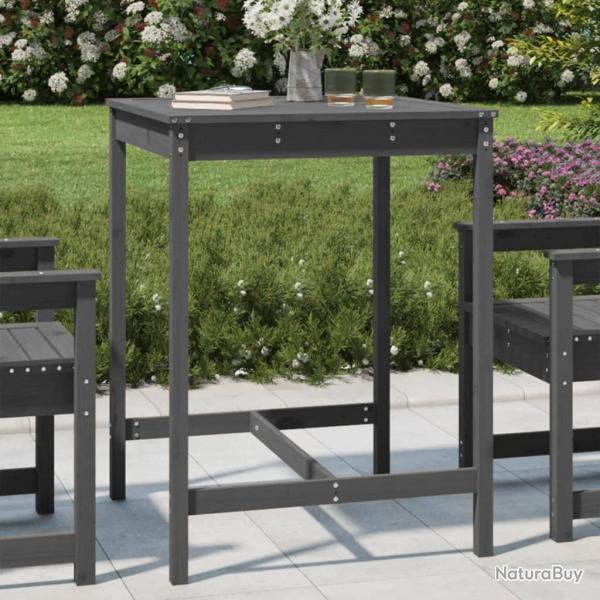 Table de gris 82,5x82,5x110 cm bois massif de pin