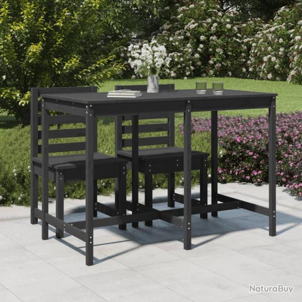 Table de gris 159,5x82,5x110 cm bois massif de pin