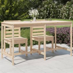 Table de 203,5x90x110 cm bois massif de pin