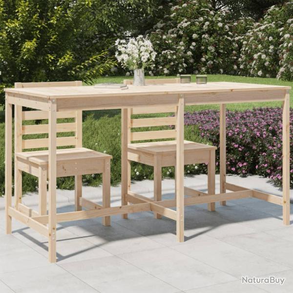 Table de 203,5x90x110 cm bois massif de pin
