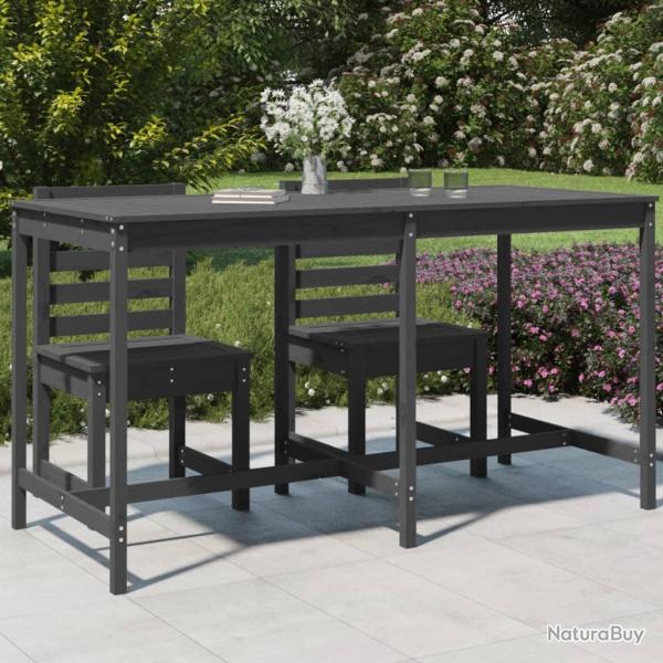 Table de gris 203,5x90x110 cm bois massif de pin