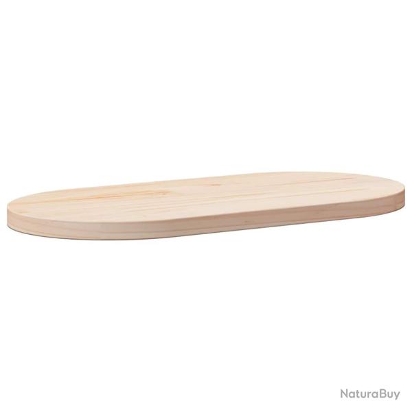Plateau de table 60x30x2,5 cm Bois massif Pin Ovale